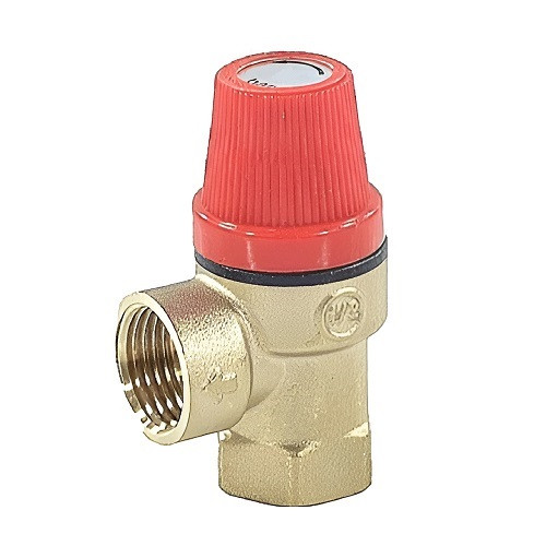 Клапан предохранительный Benarmo ВР 1/2"х1/2" DN 15х15 PN 16 Pср = 6 бар угловой латунный