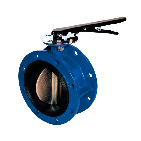 Затвор DENDOR 021F DN 1200 PN 16 поворотный дисковый фланцевый с редуктором (EPDM)