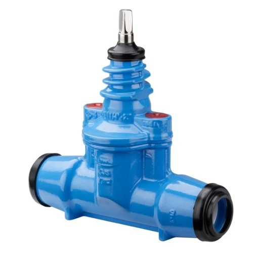 Вентиль для домового ввода Hawle 2600 DN 1 1/2"/D50 чугун с муфтами ISO для ПЭ труб