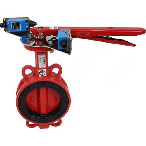 Затвор дисковый чугунный Benarmo FBV-A DN 65 PN 10/16 поворотный межфланцевый с рукояткой с концевыми выключателями EURO