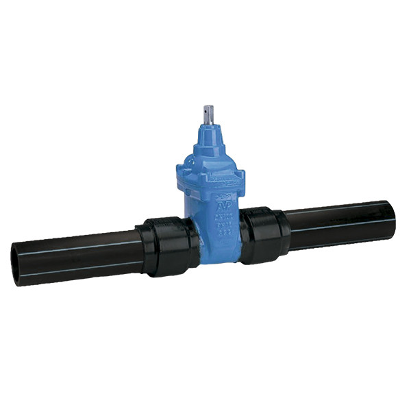 Задвижка AVK 36/8X DN 40 PN 10 ответвительная с ПЭ патрубками фланцевая