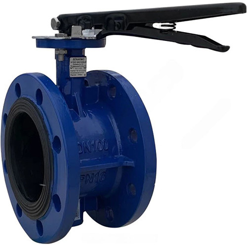 Затвор дисковый чугунный Benarmo 2110H DN 125 PN 16 поворотный фланцевый с рукояткой