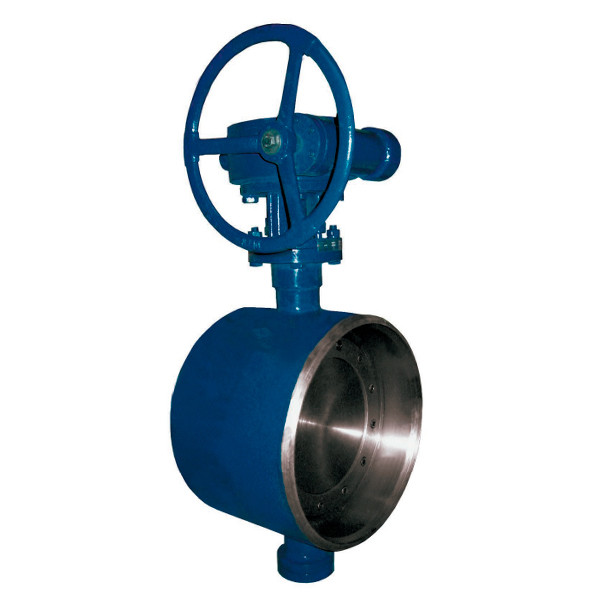 Затвор DENDOR 027W DN 700 PN 25 поворотный дисковый с тремя эксцентриситетами под приварку стальной