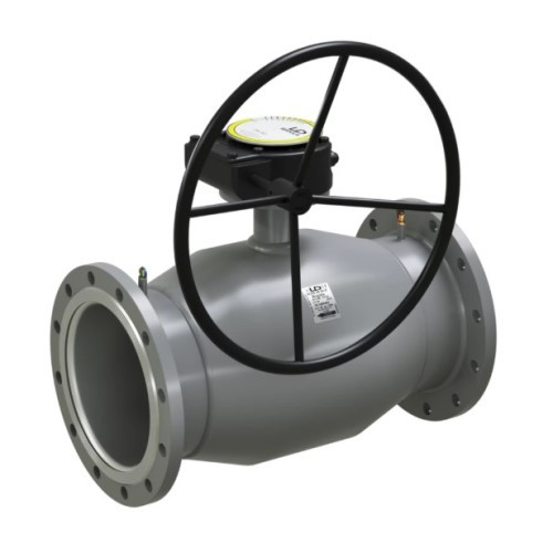 Кран шаровой цельносварной регулирующий LD КШ.Ц.Ф.Р.Regula Energy 125.016 Ду 125 Ру 16 фланцевый с редуктором