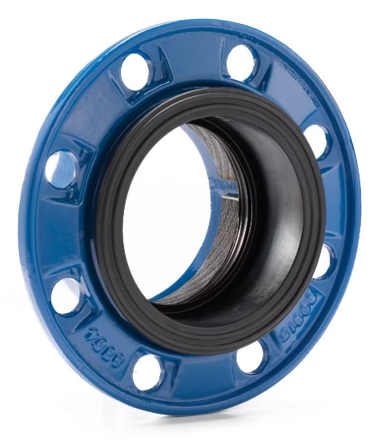 Фланец AVK COMBI 05/60 DN 60/63 PN 10/16 обжимной фиксирующего типа для ПЭ и ПВХ труб